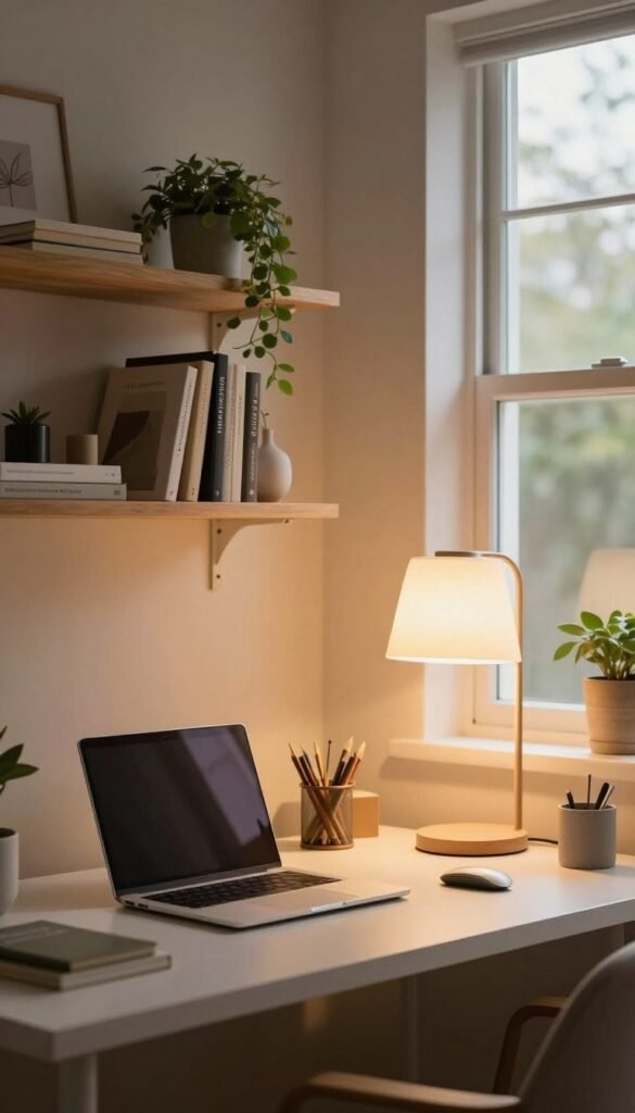 home office beleuchtung augen