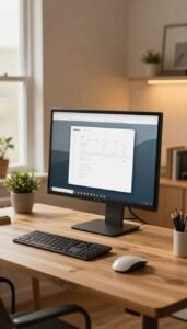 home office monitorhöhe