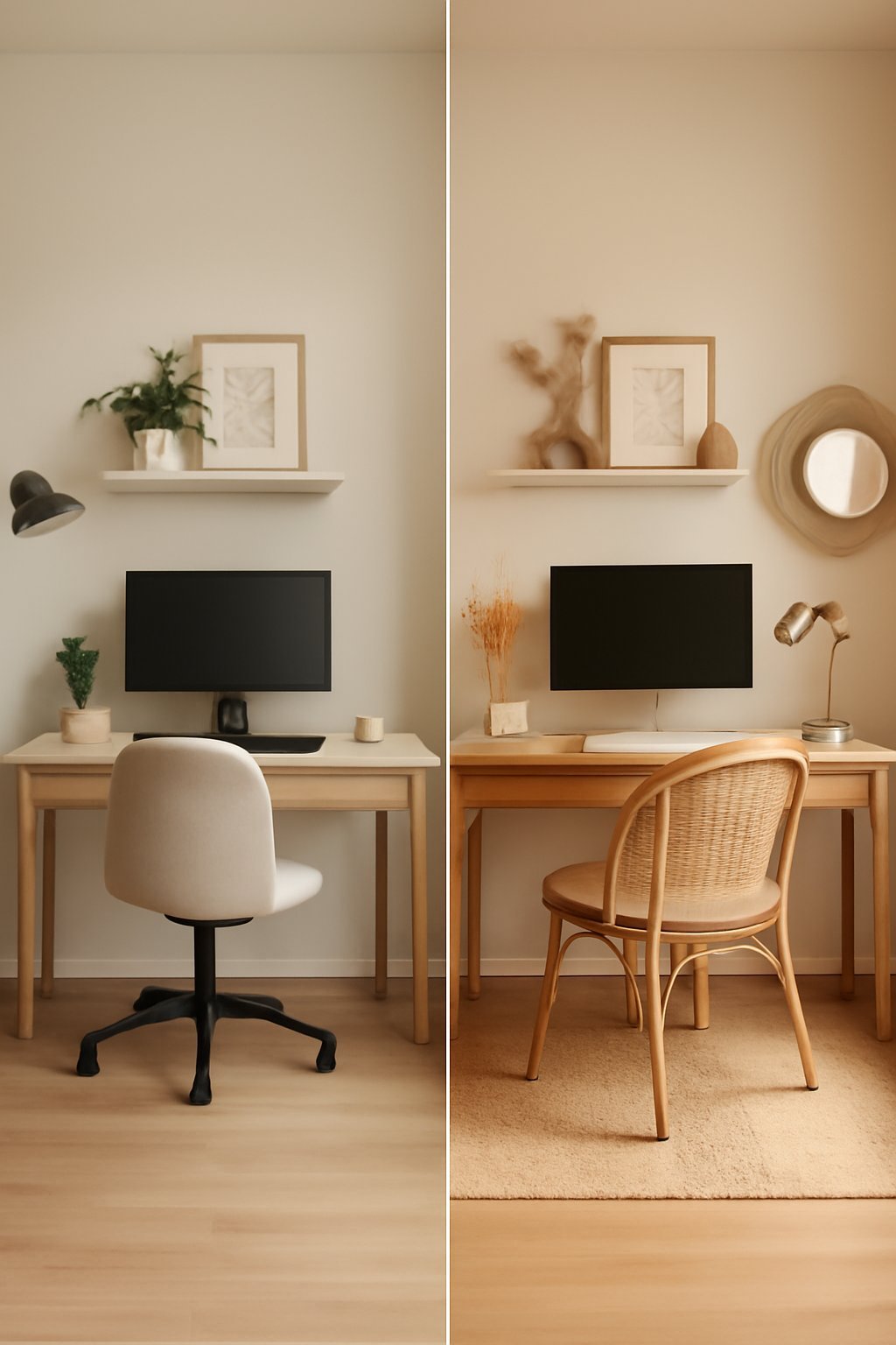 Vorher/Nachher: 8 kreative Mini-Makeovers für dein Home Office 2026 — Vorher Nachher