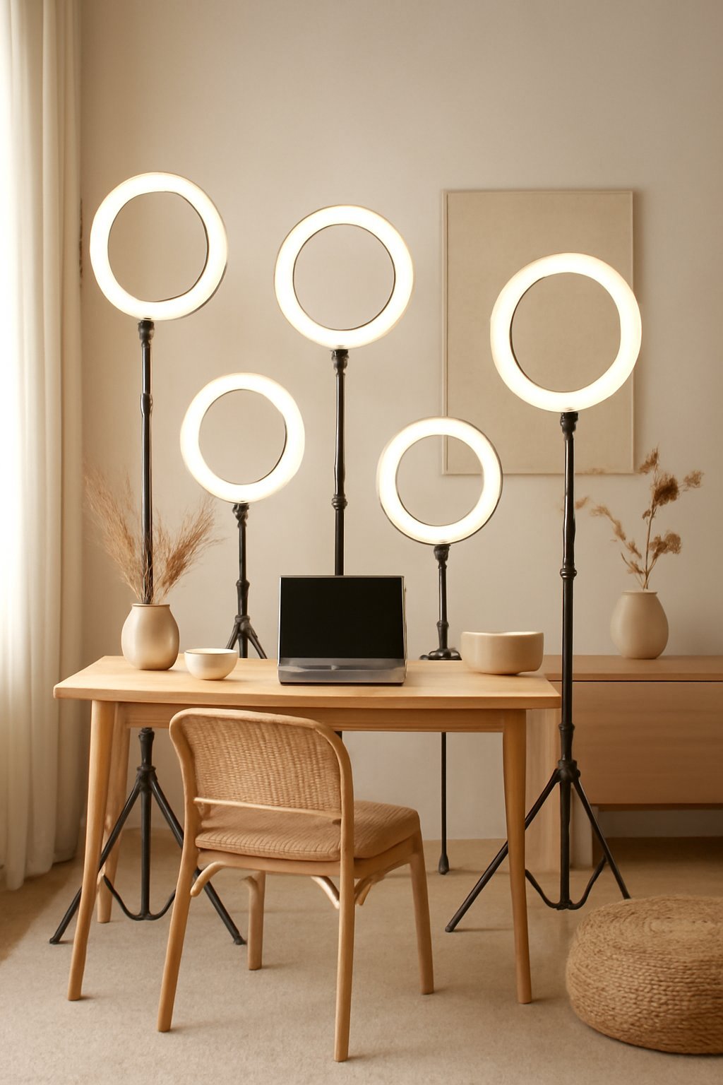 7 Ringlichter mit Stativ für perfekte Foto- und Video-Setups