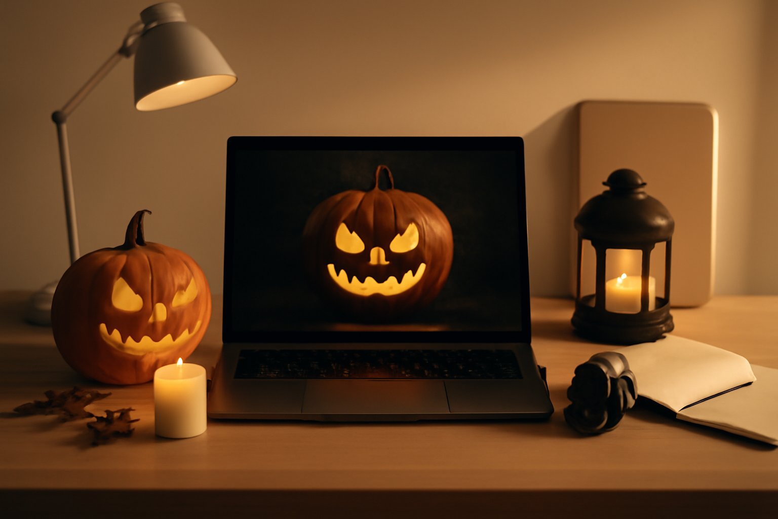 So gestaltest du einen gruseligen Halloween-Schreibtisch