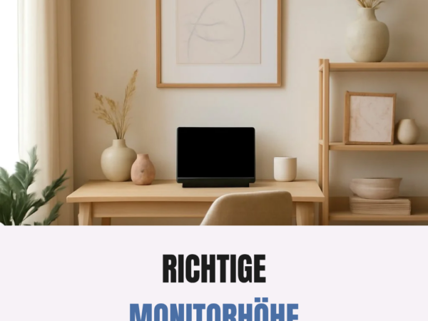 Richtige Monitorhöhe im Büro: 8 Tipps für gesundes Sitzen