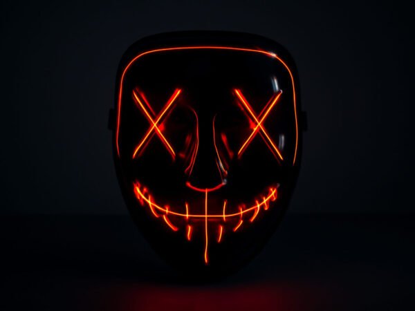 Programmierbare LED Maske für Halloween