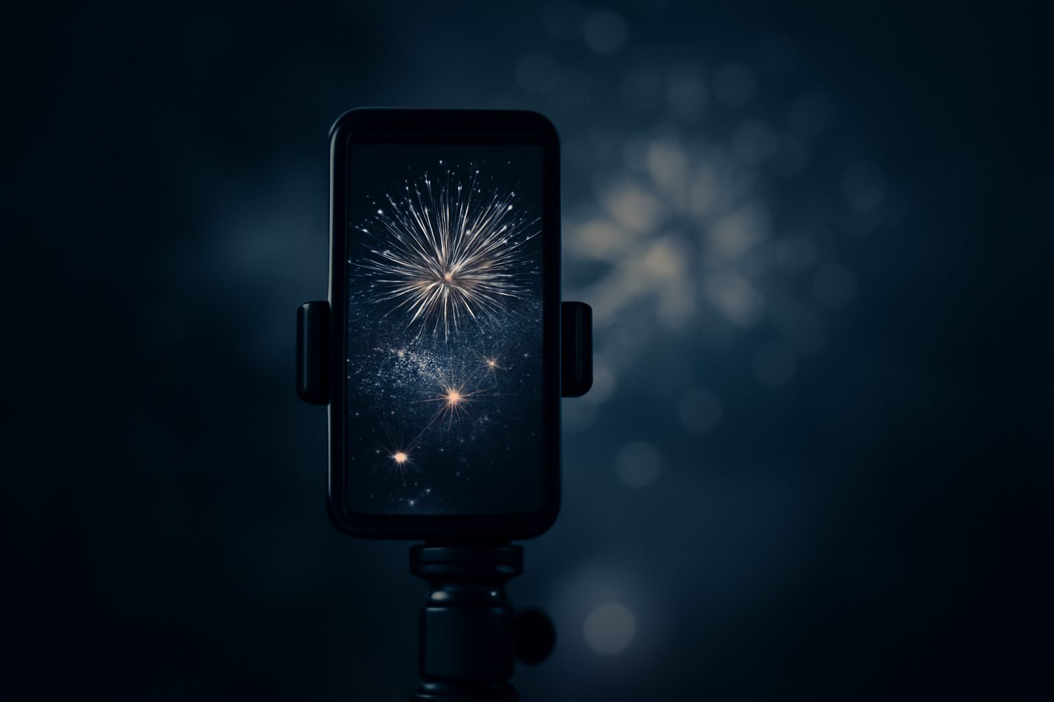 Silvester Feuerwerk Filmen mit dem Handy