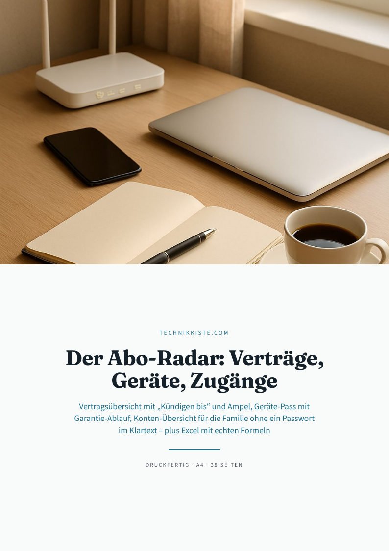 Der Abo-Radar: Verträge, Geräte, Zugänge – Vorschau Seite 2