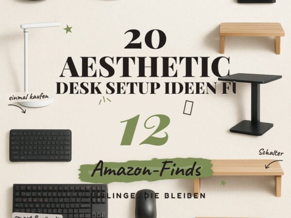 20 Aesthetic Desk Setup Ideen für Pinterest Fans: 12 Amazon-Finds