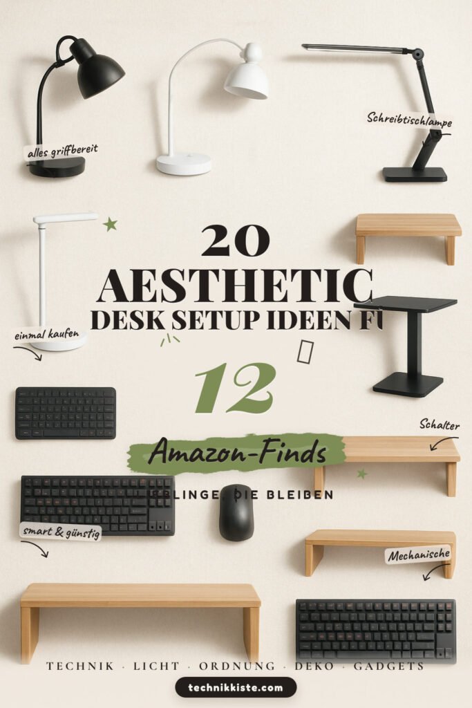 20 Aesthetic Desk Setup Ideen für Pinterest Fans: 12 Amazon-Finds