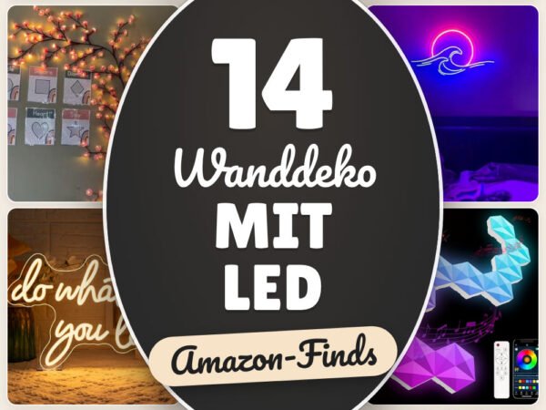 Wanddeko mit LED: 14 Amazon-Finds, wohnlich beleuchten