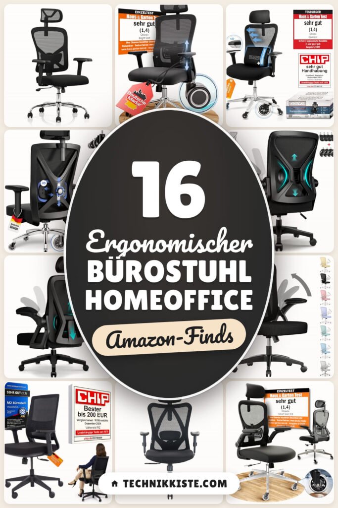 Ergonomischer Bürostuhl Homeoffice: 16 Amazon-Finds, rückenschonend