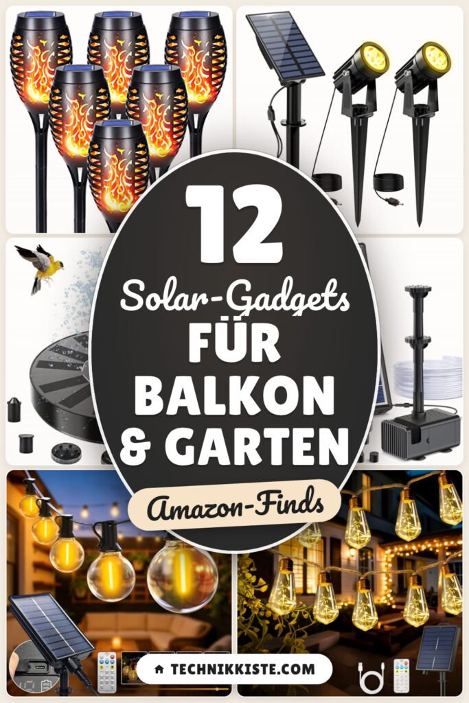 Solar-Gadgets für Balkon & Garten: 12 Amazon-Finds, stromfrei nutzen
